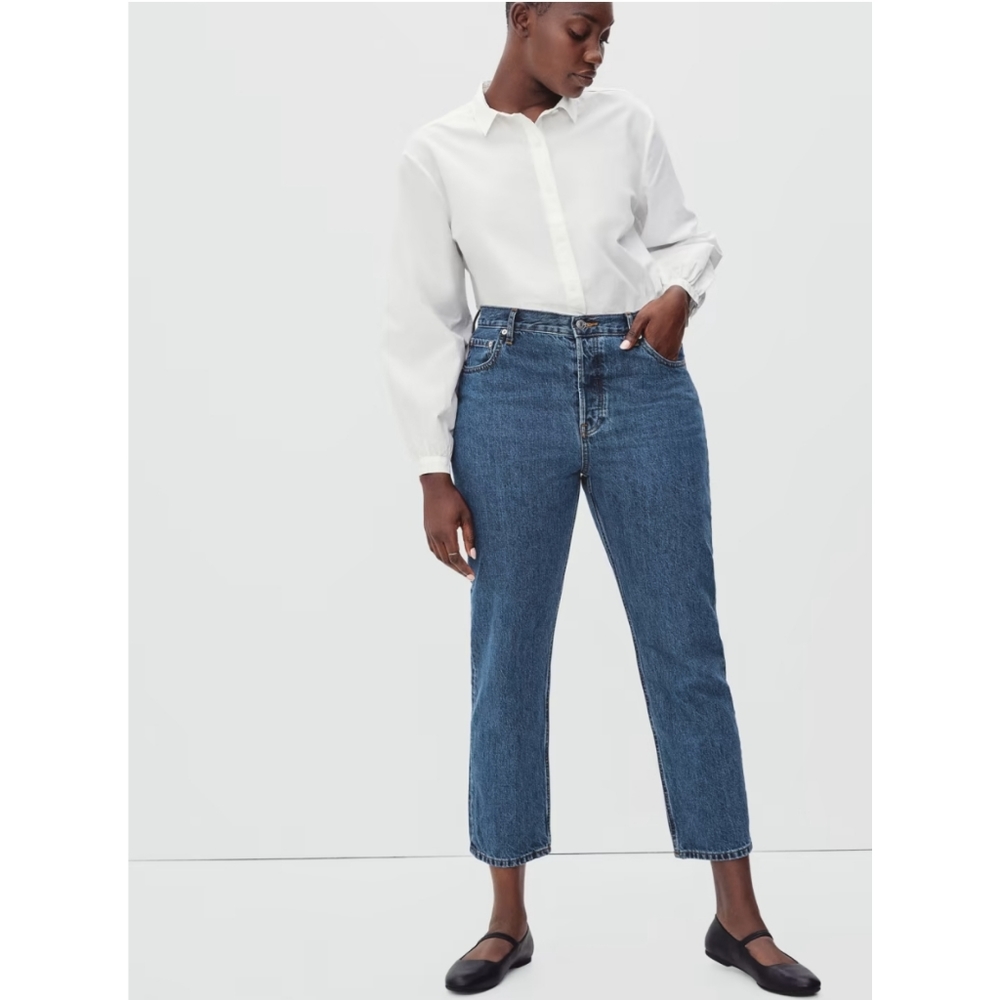 EVERLANE The Curvy 90s Cheeky Jean Size 24 Ankle Button-Fly - Picture 5 of 14